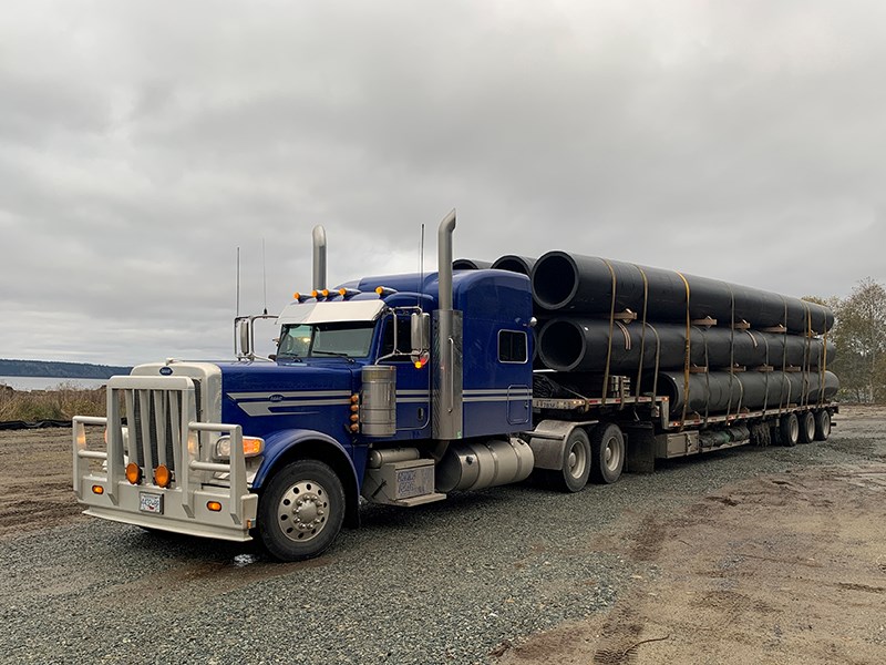 Consolidated wastewater treatment plant’s outfall pipe Powell River