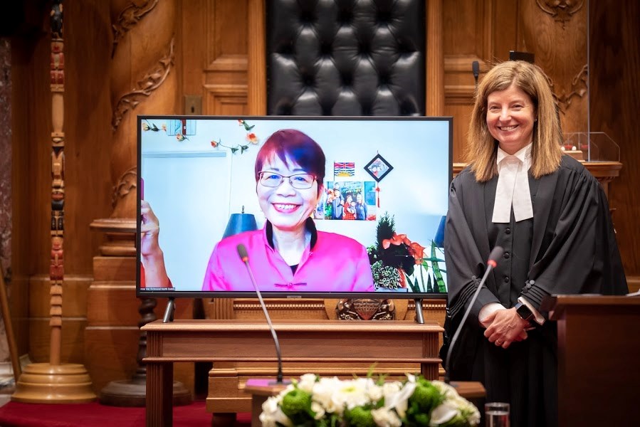 Teresa Wat, BC Liberal MLA for Richmond North Centre, was sworn in for her third term in a virtual ceremony, due to COVID-19.