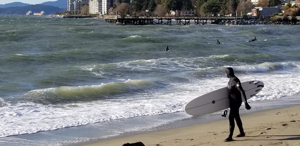 Ambleside Beach surfers