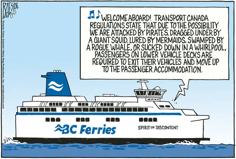 Adrian Raeside cartoon, Dec. 4, 2020 ferry deck restrictions