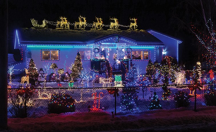 A holiday light display at 6070 Buckhorn Lake Road.