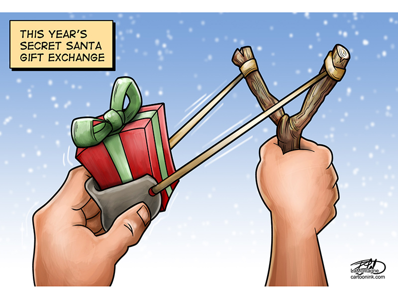 Cartoon: Secret Santa - Powell River Peak Cartoon: Secret Santa - Powell River Peak
