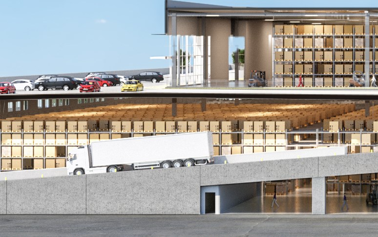 Transport trucks will access second level. | Oxford Properties