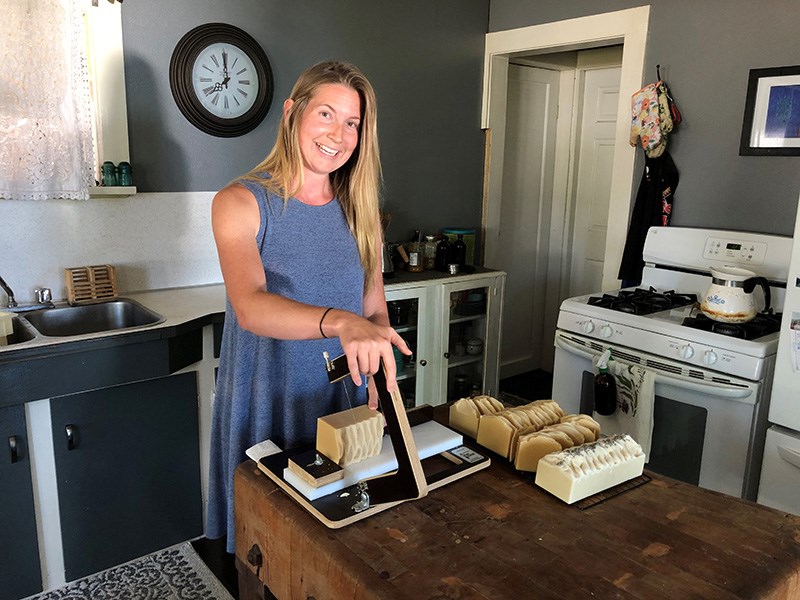 DOUBLE DUTY: When she’s not working as a home support worker for Vancouver Coastal Health, Roberta Biggs gets creative in her kitchen north of Powell River. Grant Lawrence photo