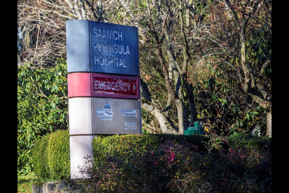 An outbreak of COVID-19 was declared at Saanich Peninsula Hospital on Dec. 1, 2020.  DARREN STONE, TIMES COLONIST