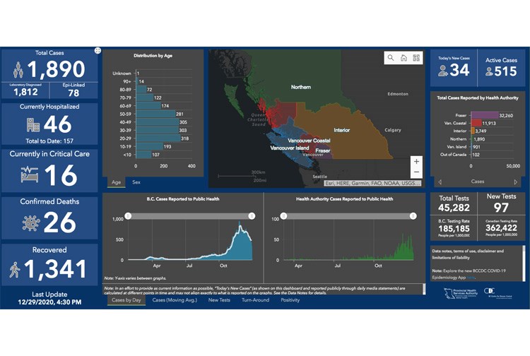 COVID dashboard 12292020