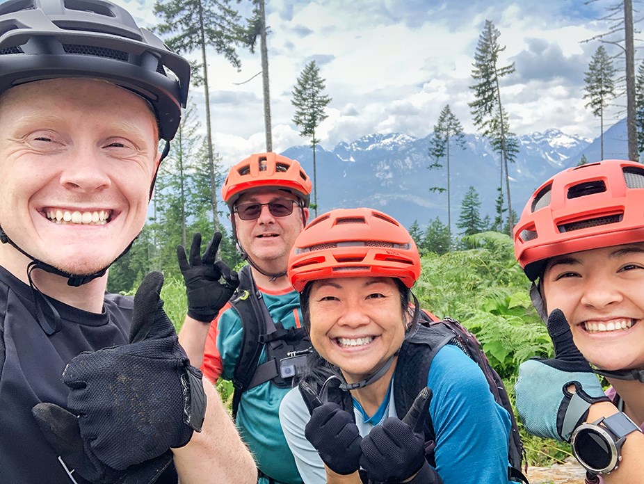 Mountain bikers in Squamish