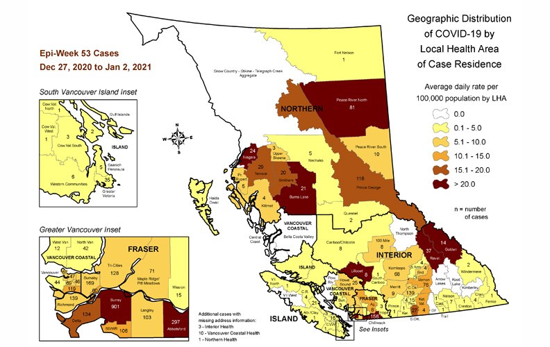 14 COVID map