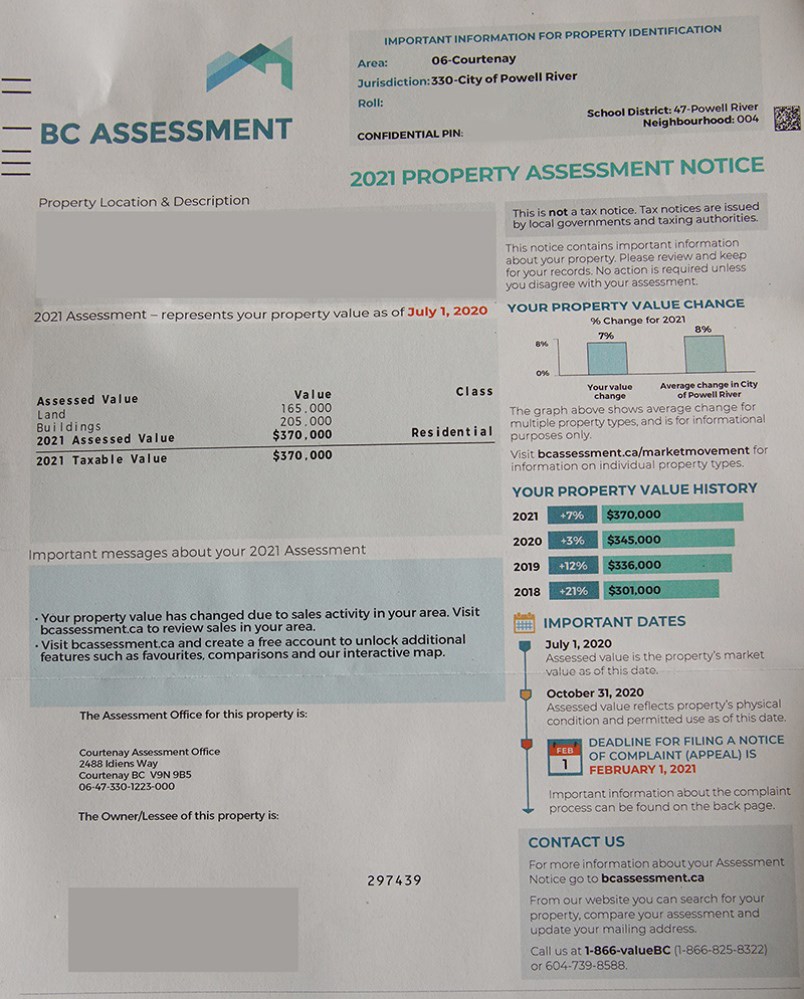 BC Assessment Powell River