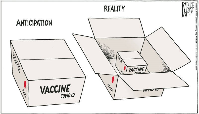Adrian Raeside cartoon, Jan. 19, 2021, vaccination