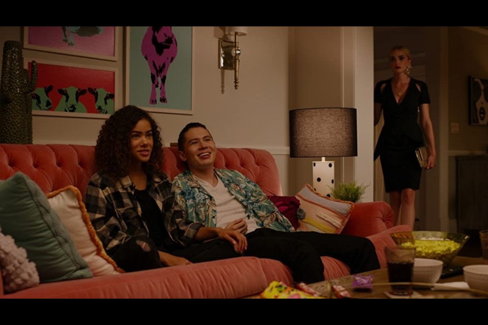 A still from the upcoming Netflix series 'Ginny & Georgia'. Fort St. John actor Mason Temple (centre) in a scene with co-stars Antonia Gentry (left) and Brianne Howey.