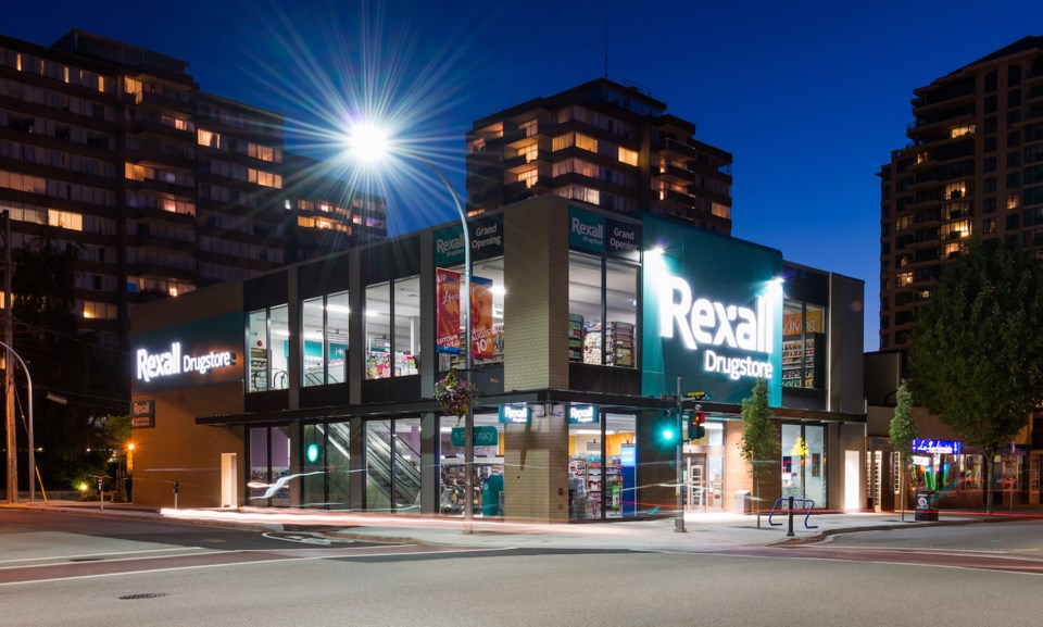 Single-tenant Rexall property in New Westminster, B.C., listed for $9 million.| Marcus & Millichap