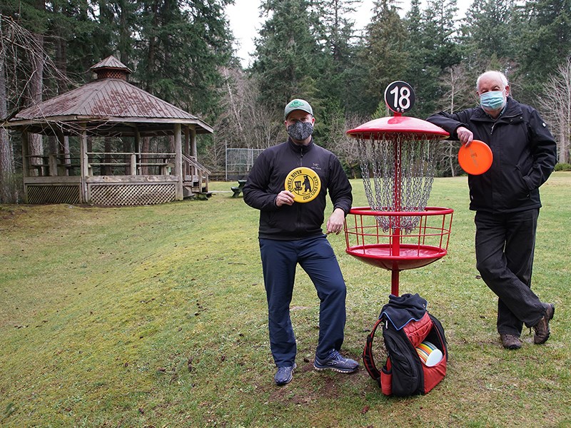 Powell River Disc Golf Club member James Mack [left]