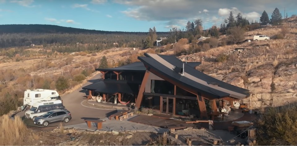 A man has built his dream home completely out of recycled timber. YouTube