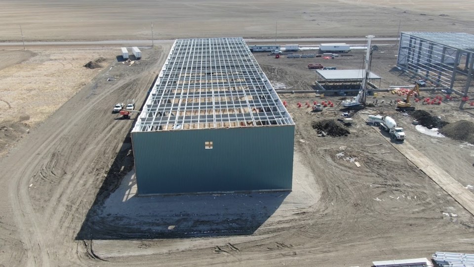 A build-to-suit Saskatoon industrial building in early 2020. | Varsteel Inc.