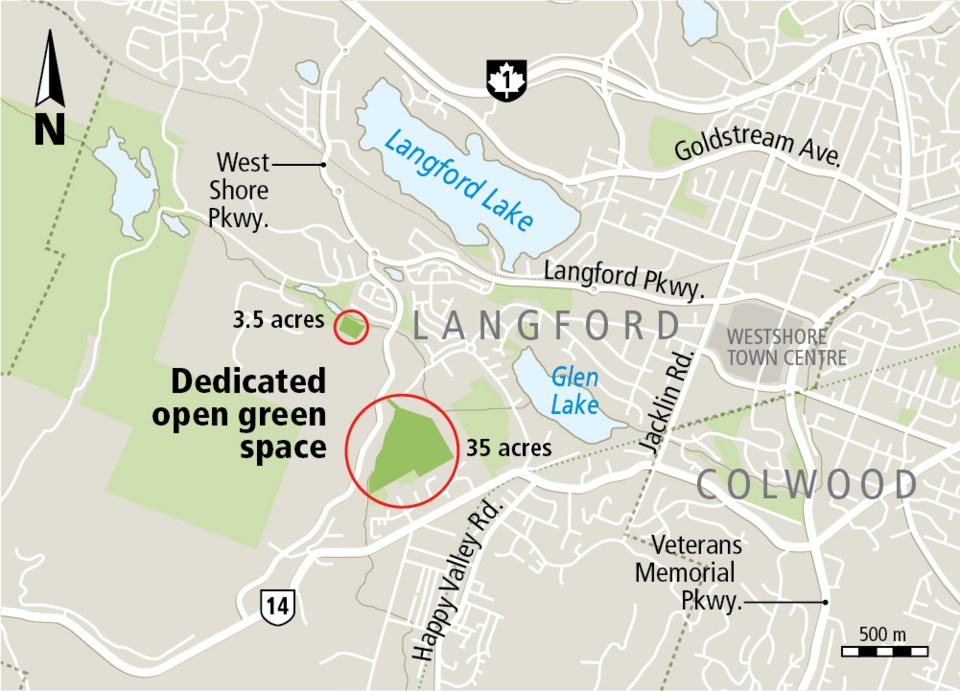 MAP - New Langford green space, Feb. 16, 2021