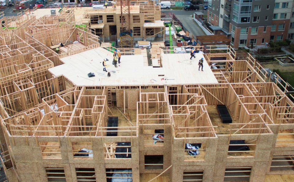 Metro Vancouver home building has rallied after falling nearly 19 per cent in 2020. - Adera