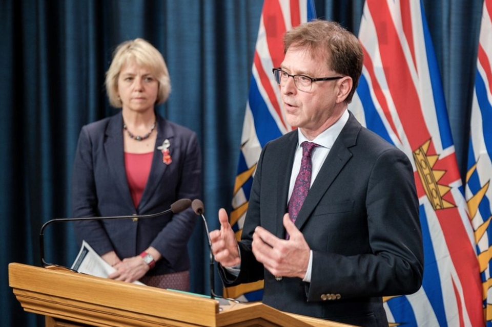 Adrian Dix and Dr. Bonnie Henry