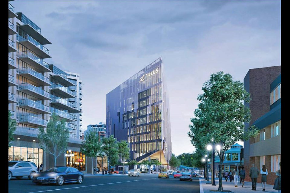 Artist’s rendering of the proposed Telus building. Via City of Victoria