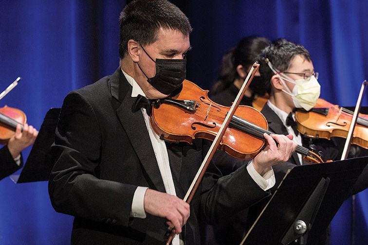 Citizen Photo by James Doyle/Local Journalism Initiative. The Prince George Symphony Orchestra record their presentation of Baroque Hits! on Sunday afternoon. The performance will be streamed on March 13.