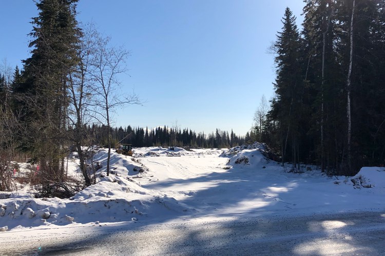 The proposed site of the Sparwood Landing apartment complex is seen from Sparwood Road on Monday.