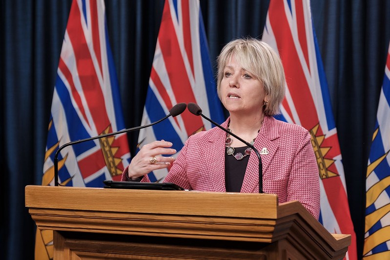 Provincial health officer Bonnie Henry speaks to media