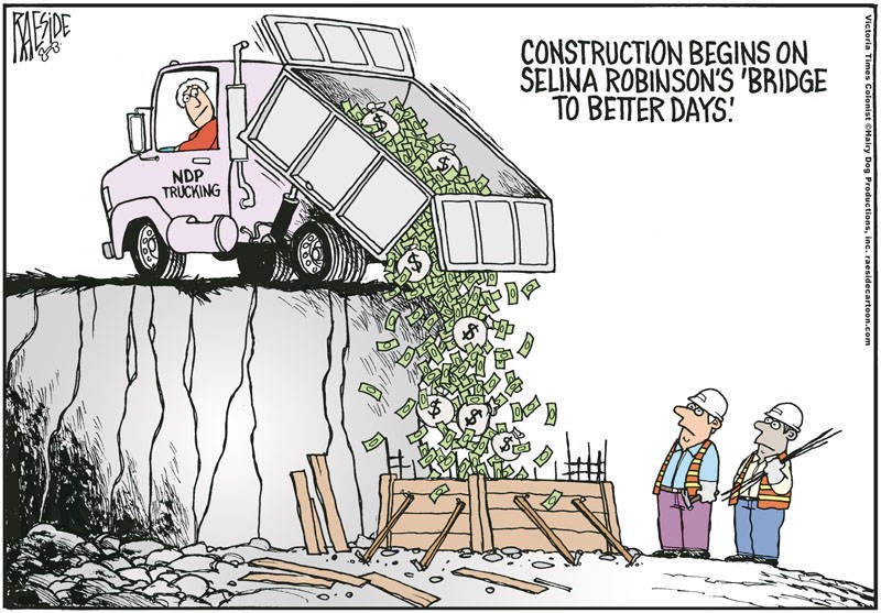 Adrian Raeside cartoon: B.C.'s budget, April 22, 2021