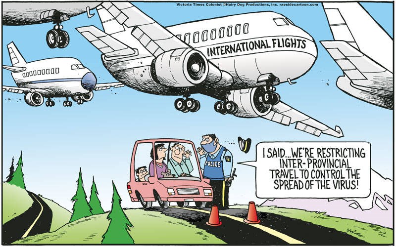 Adrian Raeside cartoon: Travel restrictions, April 29, 2021