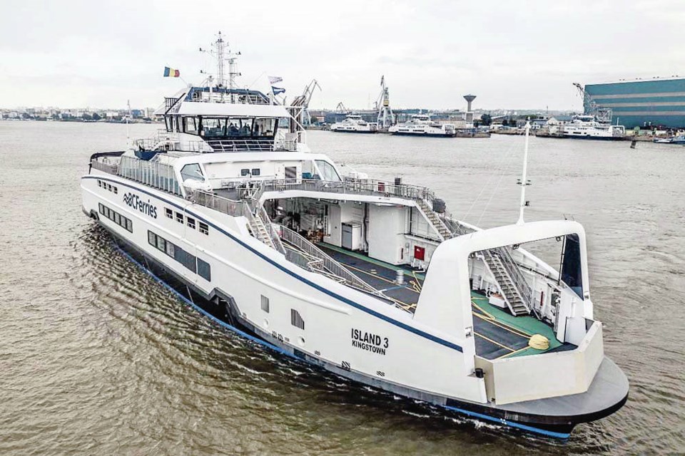 B.C. Ferries third Island Class ferry departs Damen Shipyards Galati bound for B.C. Via B.C. Ferries