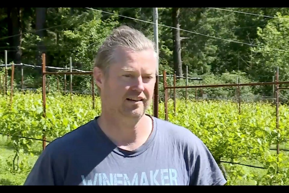 Ben McGuffie, who lives on Quadra Island, confronted grizzly bear on his farm hours after one of his goats went missing. CHEK NEWS