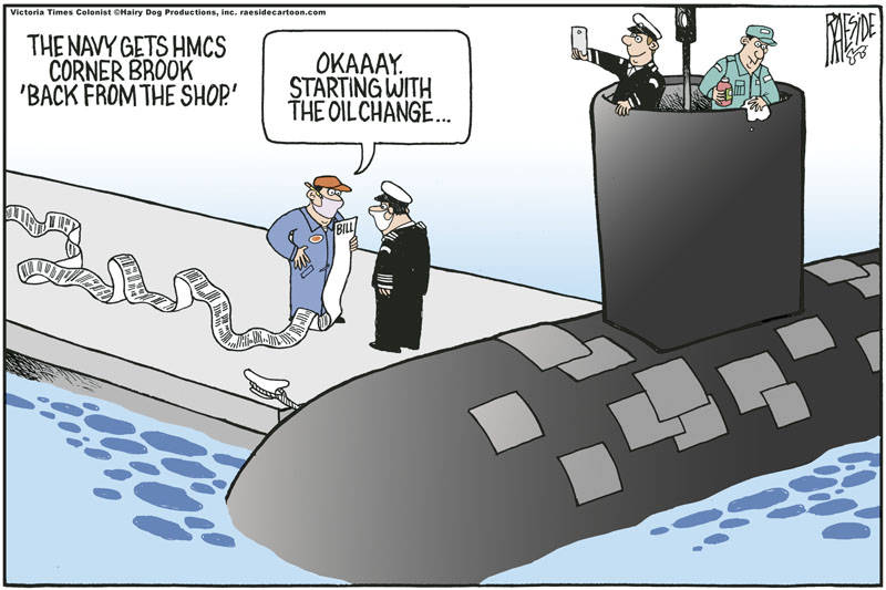 Adrian Raeside cartoon: Submarine back in water after a decade - Victoria  Times Colonist