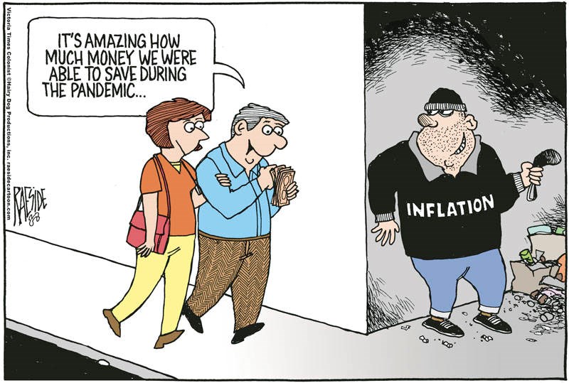 Adrian Raeside cartoon: inflation. June 24, 2021
