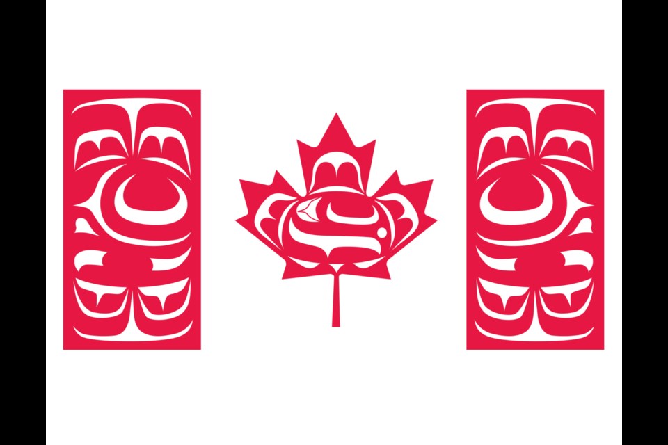 The Canadian Indigenous Flag was designed by Curtis Wilson of the Wei Wai Kum First Nation near Campbell River.