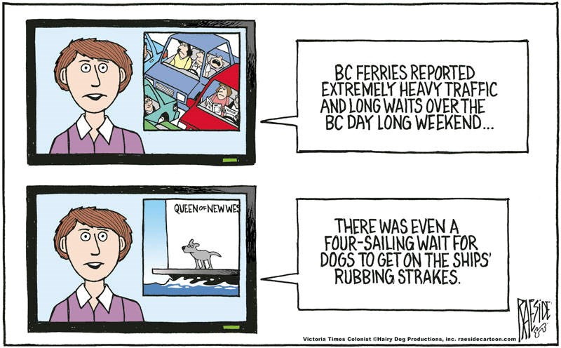 Adrian Raeside cartoon: Dog and ferry. Aug. 3, 2021