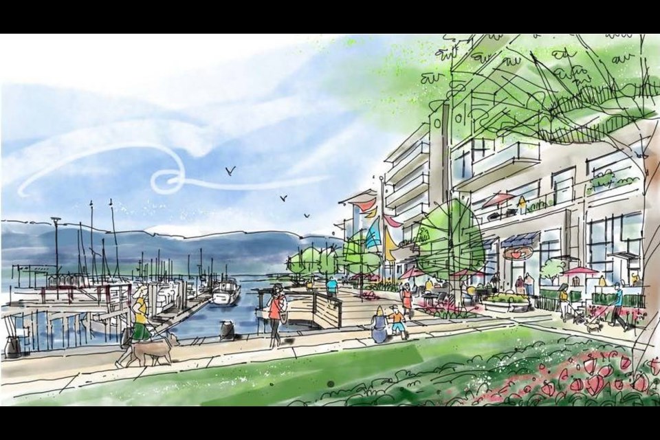 An artist's rendering of the preliminary vision for the Somass lands in Port Alberni. PWL PARTNERSHIP