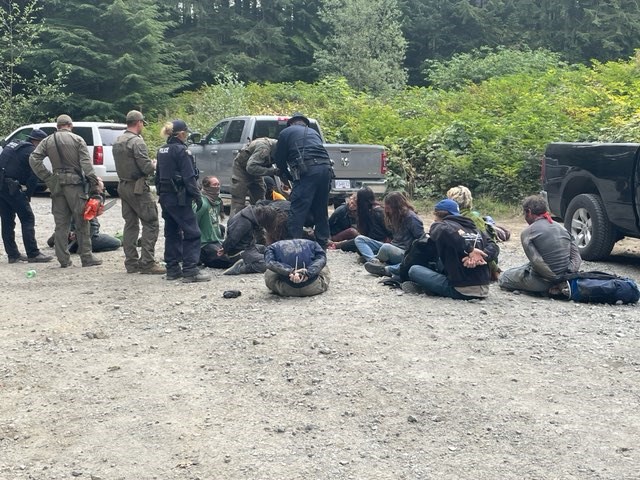 The RCMP had arrested 740 people as of Saturday, Aug. 21, 2021, while enforcing a court injunction to clear the way for Teal Jones Group, which has logging rights in the blockaded area. RCMP