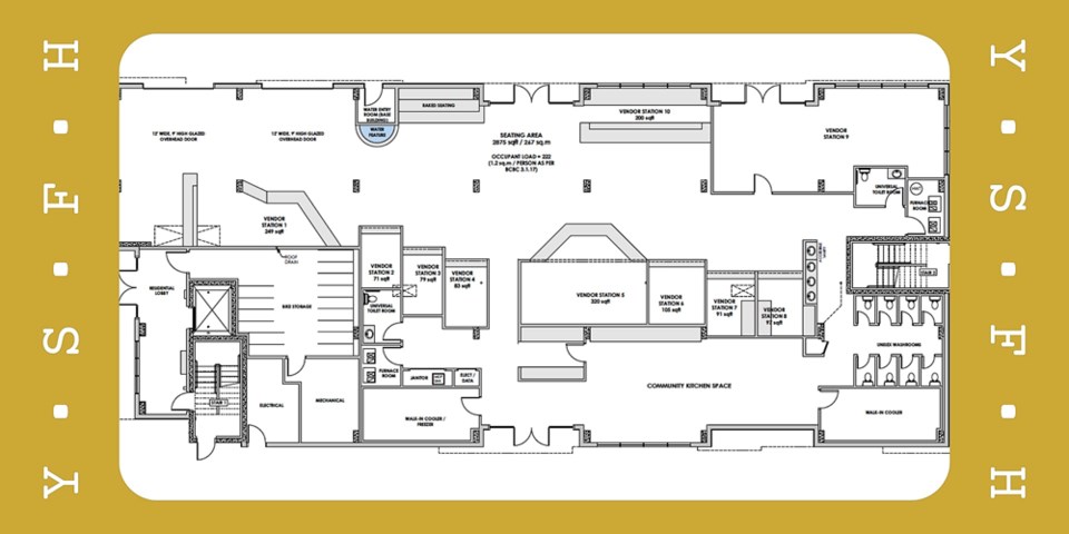 Yew Street Food Hall floor plan