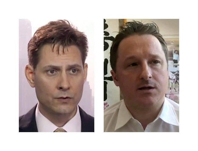 Michael Kovrig, left, and Michael Spavor in images from 2018. THE CANADIAN PRESS/AP