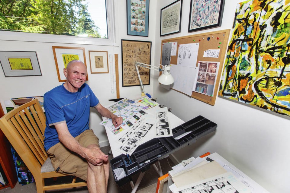 Brian Tate worked as a conductor, composer and arranger in choral music for decades before the pandemic. With musical outlets shut down, he turned to an old love: cartooning. DARREN STONE, TIMES COLONIST
