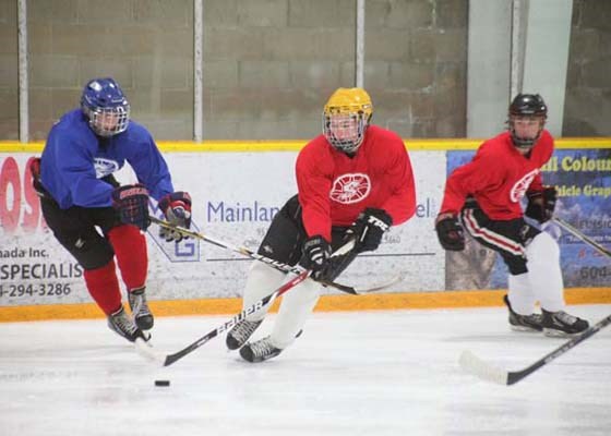 Back on the ice: Junior hockey hopefuls show their best at the Grandview Steelers junior B hockey camp held at the Burnaby Winter Club this past weekend.