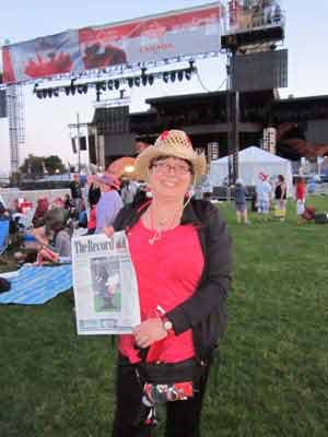 Linda Cooper took The Record to Parliament Hill to celebrate Canada Day