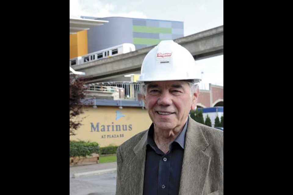 A dream come true: Mike Degelder has reason to smile as his dream of building a massive development around the New Westminster SkyTrain station takes shape. The first retail tenants are aiming to move in in December.