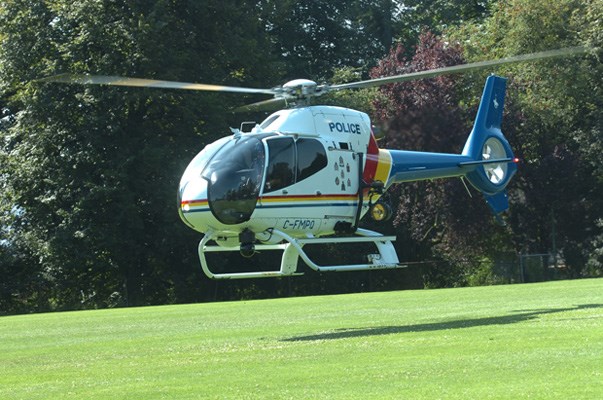 Dave Brolin, seen here flying Air 1 during the New Westminster Police Soccer camp in 2010, died in a crash just outside of Chilliwack on Tuesday afternoon.
