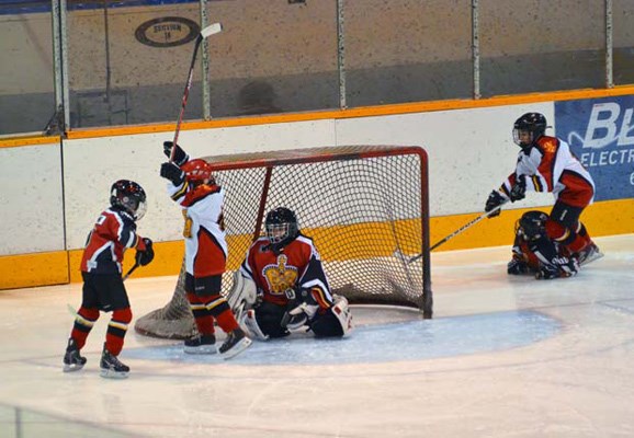 New Westminster C2 defeated C3 4-3 in the bronze-medal final at the Bobby Love atom house season-end hockey tournament at Queen's Park Arena this week.