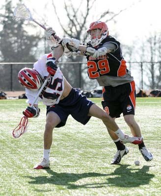 A fresh start: SFU played Oregon State in Pacific Northwest Collegiate field lacrosse action last weekend. SFU was led by Alex Bohl, who had a game-high seven points in a win over Western Washington on Saturday.