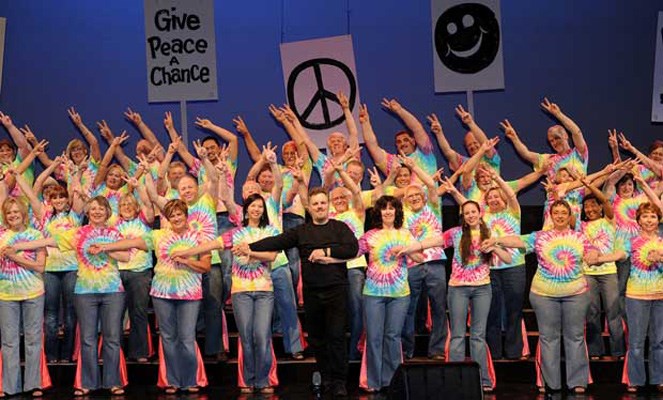 With pizzazz: The Maple Leaf Singers, seen here in a previous performance, perform at the Massey Theatre May 26 and 27.