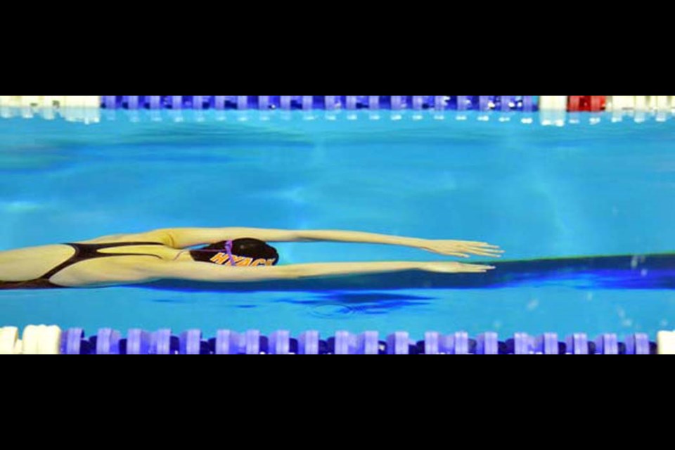 Hosting Hyack: Hyack Swim Club's Mia Bottrill and Sabrina Porreca show good form in the 400-metre freestyle at the Hyack Festival Youth Cup meet held at the Canada Games Pool last weekend.