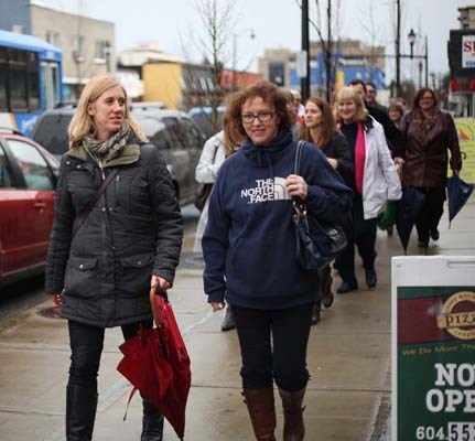 Shoppers descended on Cadeaux Gifts and Home Embellishments in Sapperton on Saturday to participate in a cash mob, an event where participants meet up to spend their cash at a single store as a way to help support small businesses in their area.