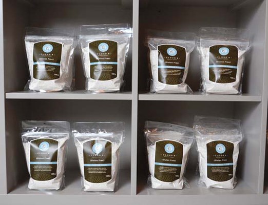 All of the bakery's products are based on specially created gluten-free flour that's available at the newly opened bakery.