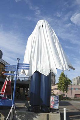Spooktacular: The world's largest tin soldier is now maybe the world's largest ghost. The River Market is is holding a grand opening/Halloween party for several new businesses on Sunday Oct. 30.